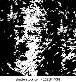 Rough, scratch, splatter grunge pattern design brush strokes. Overlay texture. Faded black-white dyed paper texture. Sketch grunge design. Use for poster, cover, banner, mock-up, stickers layout.