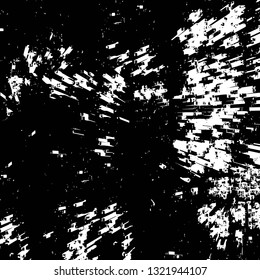 Rough, scratch, splatter grunge pattern design brush strokes. Overlay texture. Faded black-white dyed paper texture. Sketch grunge design. Use for poster, cover, banner, mock-up, stickers layout.