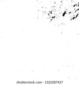 Rough, scratch, splatter grunge pattern design brush strokes. Overlay texture. Faded black-white dyed paper texture. Sketch grunge design. Use for poster, cover, banner, mock-up, stickers layout.