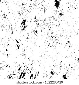 Rough, scratch, splatter grunge pattern design brush strokes. Overlay texture. Faded black-white dyed paper texture. Sketch grunge design. Use for poster, cover, banner, mock-up, stickers layout.