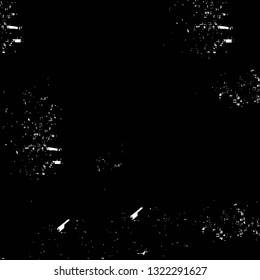 Rough, scratch, splatter grunge pattern design brush strokes. Overlay texture. Faded black-white dyed paper texture. Sketch grunge design. Use for poster, cover, banner, mock-up, stickers layout.