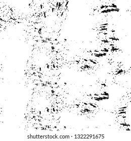 Rough, scratch, splatter grunge pattern design brush strokes. Overlay texture. Faded black-white dyed paper texture. Sketch grunge design. Use for poster, cover, banner, mock-up, stickers layout.