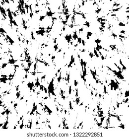 Rough, scratch, splatter grunge pattern design brush strokes. Overlay texture. Faded black-white dyed paper texture. Sketch grunge design. Use for poster, cover, banner, mock-up, stickers layout.