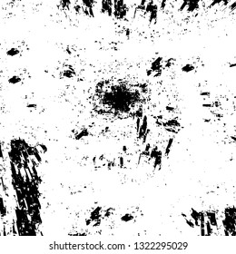 Rough, scratch, splatter grunge pattern design brush strokes. Overlay texture. Faded black-white dyed paper texture. Sketch grunge design. Use for poster, cover, banner, mock-up, stickers layout.