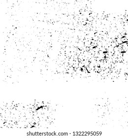 Rough, scratch, splatter grunge pattern design brush strokes. Overlay texture. Faded black-white dyed paper texture. Sketch grunge design. Use for poster, cover, banner, mock-up, stickers layout.