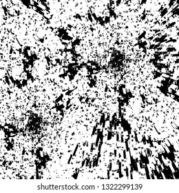 Rough, scratch, splatter grunge pattern design brush strokes. Overlay texture. Faded black-white dyed paper texture. Sketch grunge design. Use for poster, cover, banner, mock-up, stickers layout.