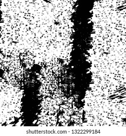 Rough, scratch, splatter grunge pattern design brush strokes. Overlay texture. Faded black-white dyed paper texture. Sketch grunge design. Use for poster, cover, banner, mock-up, stickers layout.