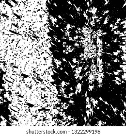 Rough, scratch, splatter grunge pattern design brush strokes. Overlay texture. Faded black-white dyed paper texture. Sketch grunge design. Use for poster, cover, banner, mock-up, stickers layout.