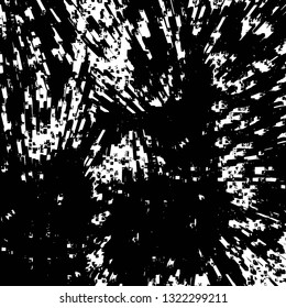 Rough, scratch, splatter grunge pattern design brush strokes. Overlay texture. Faded black-white dyed paper texture. Sketch grunge design. Use for poster, cover, banner, mock-up, stickers layout.