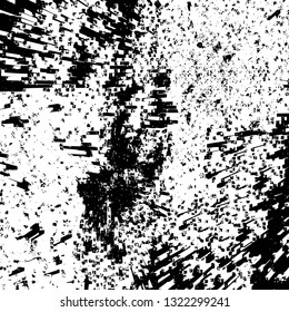 Rough, scratch, splatter grunge pattern design brush strokes. Overlay texture. Faded black-white dyed paper texture. Sketch grunge design. Use for poster, cover, banner, mock-up, stickers layout.