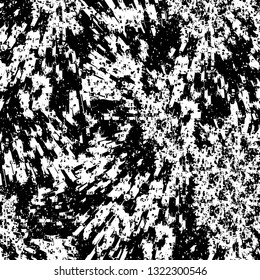 Rough, scratch, splatter grunge pattern design brush strokes. Overlay texture. Faded black-white dyed paper texture. Sketch grunge design. Use for poster, cover, banner, mock-up, stickers layout.