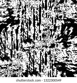 Rough, scratch, splatter grunge pattern design brush strokes. Overlay texture. Faded black-white dyed paper texture. Sketch grunge design. Use for poster, cover, banner, mock-up, stickers layout.
