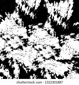 Rough, scratch, splatter grunge pattern design brush strokes. Overlay texture. Faded black-white dyed paper texture. Sketch grunge design. Use for poster, cover, banner, mock-up, stickers layout.
