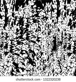 Rough, scratch, splatter grunge pattern design brush strokes. Overlay texture. Faded black-white dyed paper texture. Sketch grunge design. Use for poster, cover, banner, mock-up, stickers layout.