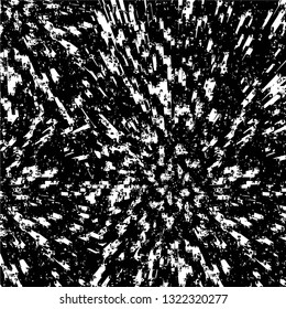 Rough, scratch, splatter grunge pattern design brush strokes. Overlay texture. Faded black-white dyed paper texture. Sketch grunge design. Use for poster, cover, banner, mock-up, stickers layout.