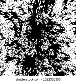 Rough, scratch, splatter grunge pattern design brush strokes. Overlay texture. Faded black-white dyed paper texture. Sketch grunge design. Use for poster, cover, banner, mock-up, stickers layout.