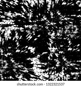 Rough, scratch, splatter grunge pattern design brush strokes. Overlay texture. Faded black-white dyed paper texture. Sketch grunge design. Use for poster, cover, banner, mock-up, stickers layout.