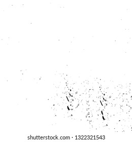 Rough, scratch, splatter grunge pattern design brush strokes. Overlay texture. Faded black-white dyed paper texture. Sketch grunge design. Use for poster, cover, banner, mock-up, stickers layout.