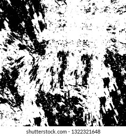 Rough, scratch, splatter grunge pattern design brush strokes. Overlay texture. Faded black-white dyed paper texture. Sketch grunge design. Use for poster, cover, banner, mock-up, stickers layout.