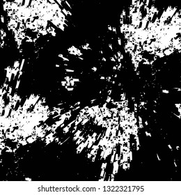 Rough, scratch, splatter grunge pattern design brush strokes. Overlay texture. Faded black-white dyed paper texture. Sketch grunge design. Use for poster, cover, banner, mock-up, stickers layout.