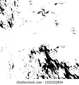 Rough, scratch, splatter grunge pattern design brush strokes. Overlay texture. Faded black-white dyed paper texture. Sketch grunge design. Use for poster, cover, banner, mock-up, stickers layout.