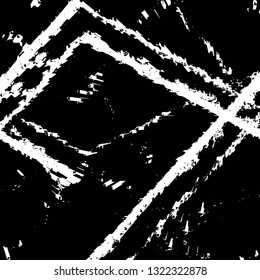 Rough, scratch, splatter grunge pattern design brush strokes. Overlay texture. Faded black-white dyed paper texture. Sketch grunge design. Use for poster, cover, banner, mock-up, stickers layout.