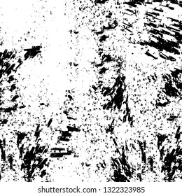 Rough, scratch, splatter grunge pattern design brush strokes. Overlay texture. Faded black-white dyed paper texture. Sketch grunge design. Use for poster, cover, banner, mock-up, stickers layout.