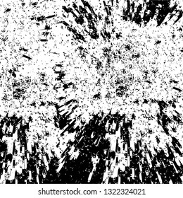 Rough, scratch, splatter grunge pattern design brush strokes. Overlay texture. Faded black-white dyed paper texture. Sketch grunge design. Use for poster, cover, banner, mock-up, stickers layout.