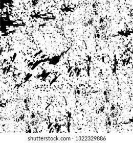 Rough, scratch, splatter grunge pattern design brush strokes. Overlay texture. Faded black-white dyed paper texture. Sketch grunge design. Use for poster, cover, banner, mock-up, stickers layout.