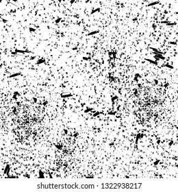 Rough, scratch, splatter grunge pattern design brush strokes. Overlay texture. Faded black-white dyed paper texture. Sketch grunge design. Use for poster, cover, banner, mock-up, stickers layout.