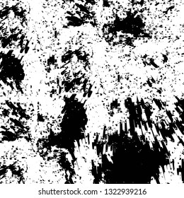 Rough, scratch, splatter grunge pattern design brush strokes. Overlay texture. Faded black-white dyed paper texture. Sketch grunge design. Use for poster, cover, banner, mock-up, stickers layout.