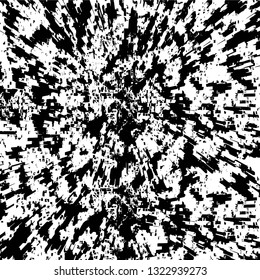 Rough, scratch, splatter grunge pattern design brush strokes. Overlay texture. Faded black-white dyed paper texture. Sketch grunge design. Use for poster, cover, banner, mock-up, stickers layout.