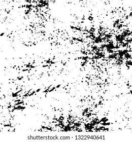 Rough, scratch, splatter grunge pattern design brush strokes. Overlay texture. Faded black-white dyed paper texture. Sketch grunge design. Use for poster, cover, banner, mock-up, stickers layout.