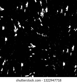 Rough, scratch, splatter grunge pattern design brush strokes. Overlay texture. Faded black-white dyed paper texture. Sketch grunge design. Use for poster, cover, banner, mock-up, stickers layout.