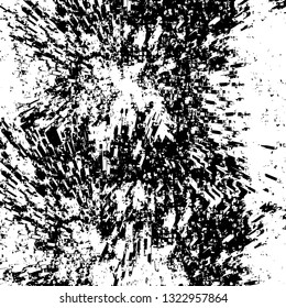 Rough, scratch, splatter grunge pattern design brush strokes. Overlay texture. Faded black-white dyed paper texture. Sketch grunge design. Use for poster, cover, banner, mock-up, stickers layout.