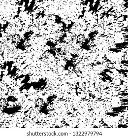 Rough, scratch, splatter grunge pattern design brush strokes. Overlay texture. Faded black-white dyed paper texture. Sketch grunge design. Use for poster, cover, banner, mock-up, stickers layout.