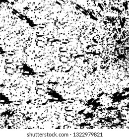 Rough, scratch, splatter grunge pattern design brush strokes. Overlay texture. Faded black-white dyed paper texture. Sketch grunge design. Use for poster, cover, banner, mock-up, stickers layout.