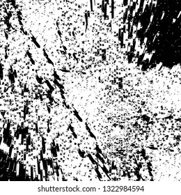 Rough, scratch, splatter grunge pattern design brush strokes. Overlay texture. Faded black-white dyed paper texture. Sketch grunge design. Use for poster, cover, banner, mock-up, stickers layout.