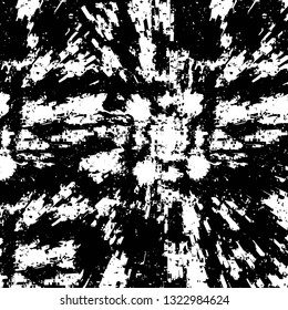Rough, scratch, splatter grunge pattern design brush strokes. Overlay texture. Faded black-white dyed paper texture. Sketch grunge design. Use for poster, cover, banner, mock-up, stickers layout.