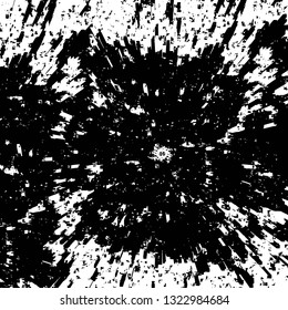 Rough, scratch, splatter grunge pattern design brush strokes. Overlay texture. Faded black-white dyed paper texture. Sketch grunge design. Use for poster, cover, banner, mock-up, stickers layout.
