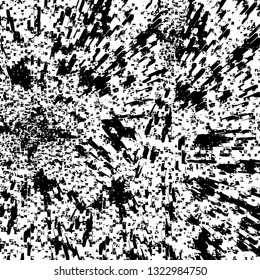 Rough, scratch, splatter grunge pattern design brush strokes. Overlay texture. Faded black-white dyed paper texture. Sketch grunge design. Use for poster, cover, banner, mock-up, stickers layout.