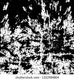 Rough, scratch, splatter grunge pattern design brush strokes. Overlay texture. Faded black-white dyed paper texture. Sketch grunge design. Use for poster, cover, banner, mock-up, stickers layout.