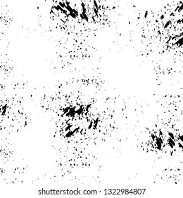 Rough, scratch, splatter grunge pattern design brush strokes. Overlay texture. Faded black-white dyed paper texture. Sketch grunge design. Use for poster, cover, banner, mock-up, stickers layout.