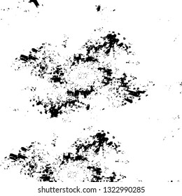Rough, scratch, splatter grunge pattern design brush strokes. Overlay texture. Faded black-white dyed paper texture. Sketch grunge design. Use for poster, cover, banner, mock-up, stickers layout.