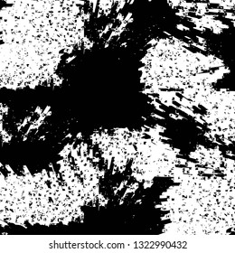 Rough, scratch, splatter grunge pattern design brush strokes. Overlay texture. Faded black-white dyed paper texture. Sketch grunge design. Use for poster, cover, banner, mock-up, stickers layout.