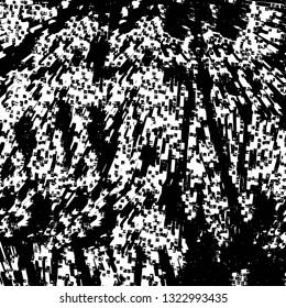 Rough, scratch, splatter grunge pattern design brush strokes. Overlay texture. Faded black-white dyed paper texture. Sketch grunge design. Use for poster, cover, banner, mock-up, stickers layout.