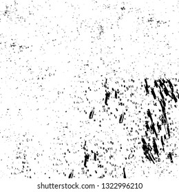 Rough, scratch, splatter grunge pattern design brush strokes. Overlay texture. Faded black-white dyed paper texture. Sketch grunge design. Use for poster, cover, banner, mock-up, stickers layout.