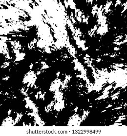 Rough, scratch, splatter grunge pattern design brush strokes. Overlay texture. Faded black-white dyed paper texture. Sketch grunge design. Use for poster, cover, banner, mock-up, stickers layout.