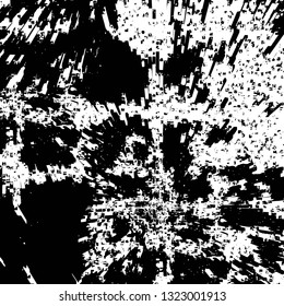 Rough, scratch, splatter grunge pattern design brush strokes. Overlay texture. Faded black-white dyed paper texture. Sketch grunge design. Use for poster, cover, banner, mock-up, stickers layout.