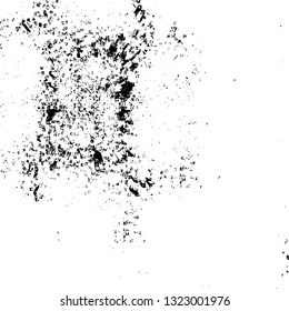 Rough, scratch, splatter grunge pattern design brush strokes. Overlay texture. Faded black-white dyed paper texture. Sketch grunge design. Use for poster, cover, banner, mock-up, stickers layout.